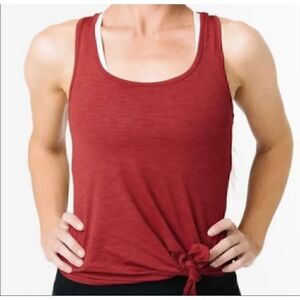 Zyia Knot Just A Cute Tank Top Red Size XXXL 3XL Lightweight Activewear